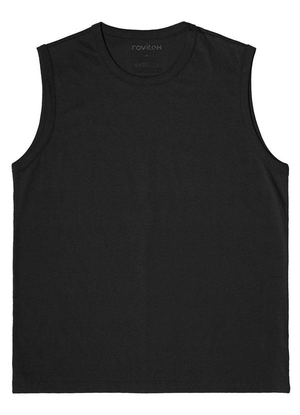Rovitex - Regata Masculina Básica Preto 4