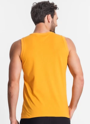 Diametro - Regata Masculina Básico Meia Malha Amarelo - DIAMETRO