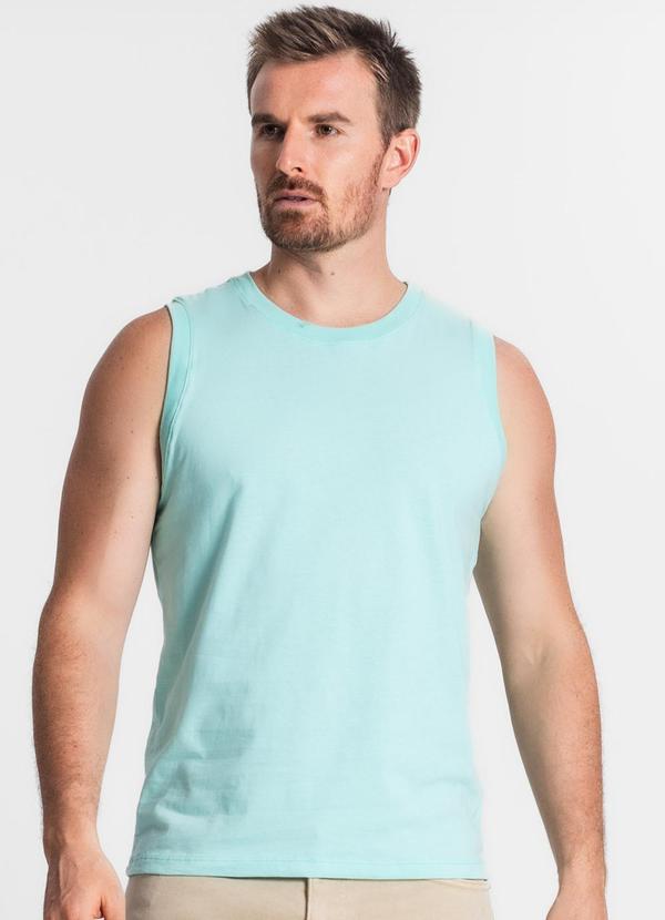 Diametro - Regata Masculina Básico Meia Malha Azul