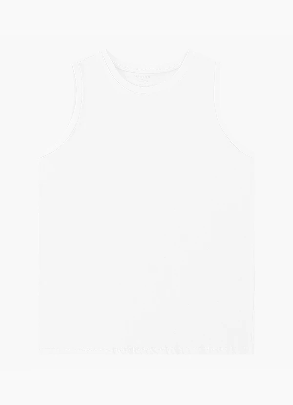 Diametro - Regata Masculina Básico Meia Malha Branco