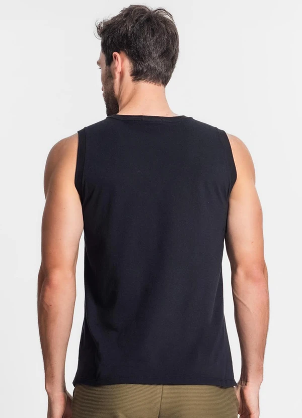 Diametro - Regata Masculina Básico Meia Malha Preto 2