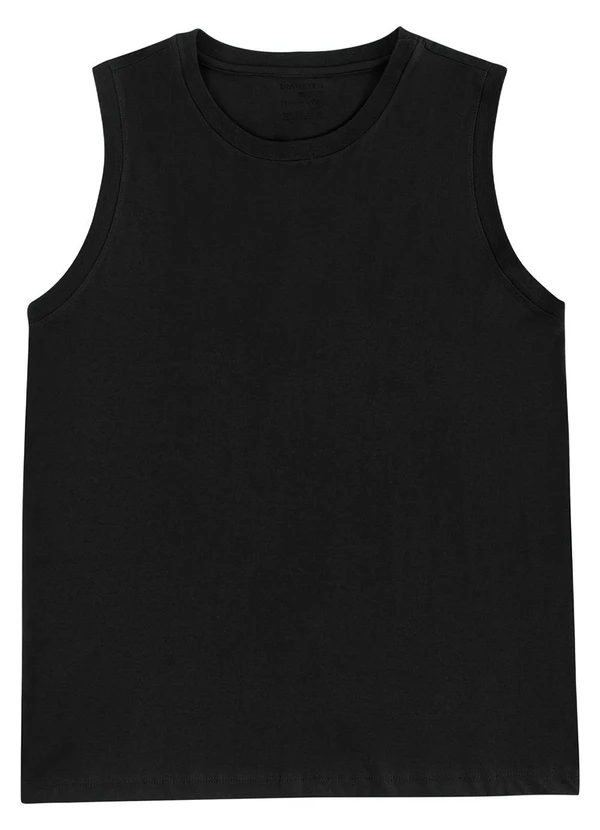 Diametro - Regata Masculina Básico Meia Malha Preto 5