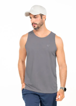 Decoy - Regata Masculina com Estampa Cinza - DECOY