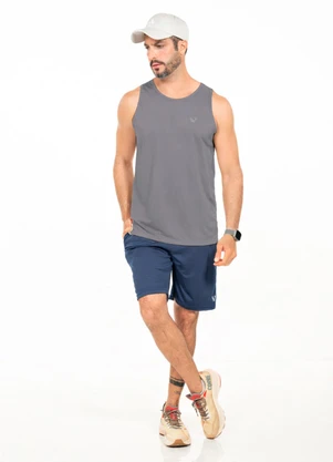 Decoy - Regata Masculina com Estampa Cinza - DECOY