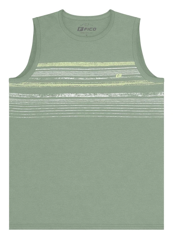 Fico - Regata Masculina com Estampa em Malha Verde 1