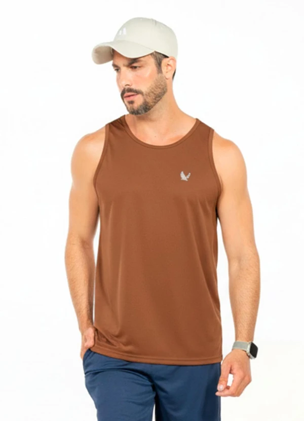 Decoy - Regata Masculina com Estampa Marrom