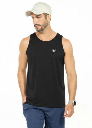 Decoy - Regata Masculina com Estampa Preto - DECOY