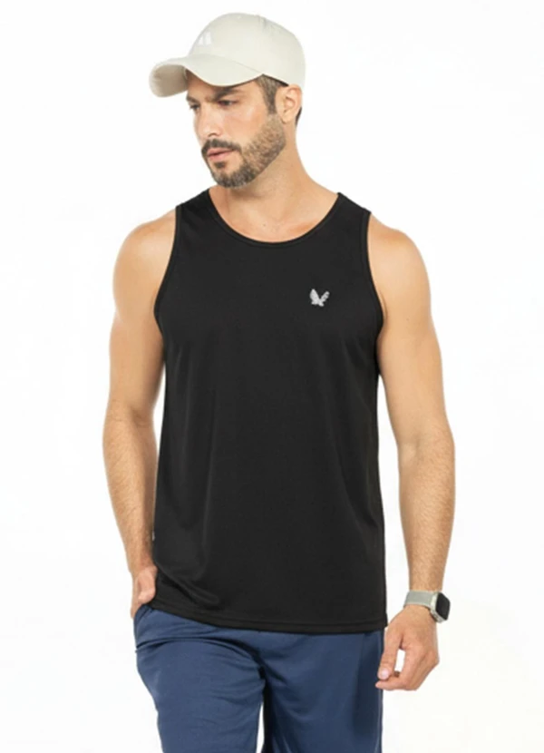 Decoy - Regata Masculina com Estampa Preto