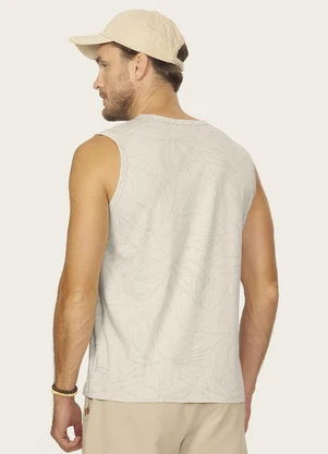 Diametro - Regata Masculina Cotton Leve Estampada Bege - DIAMETRO