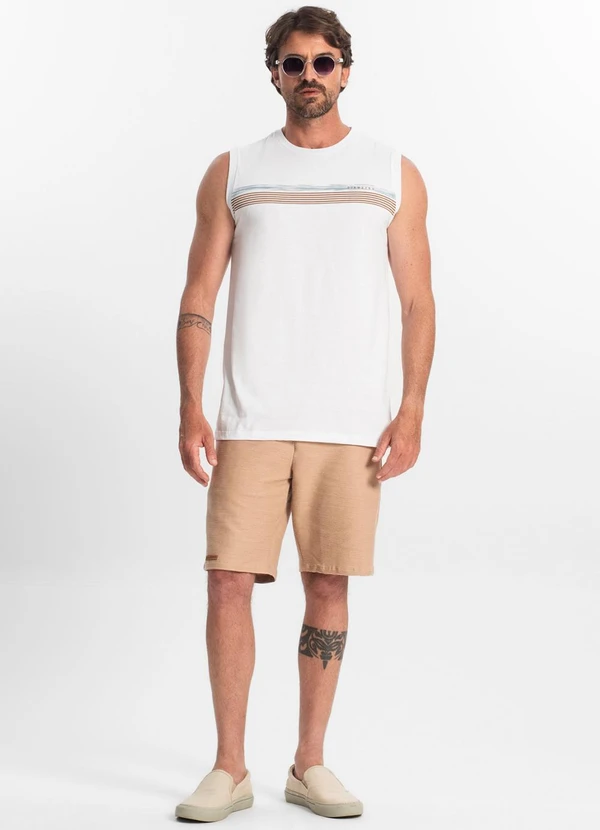 Diametro - Regata Masculina em Meia Malha Branco 3