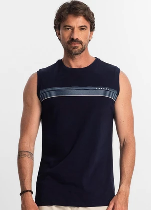 Diametro - Regata Masculina em Meia Malha Azul - DIAMETRO