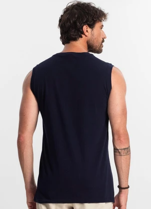 Diametro - Regata Masculina em Meia Malha Azul - DIAMETRO