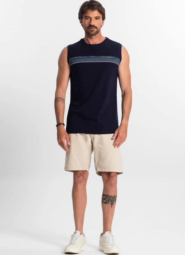 Diametro - Regata Masculina em Meia Malha Azul 3