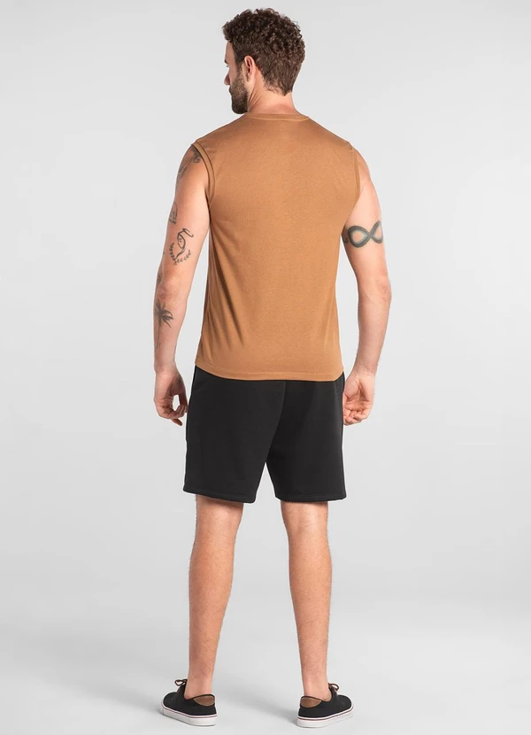 Just Basic - Regata Masculina em Meia Malha Marrom 4