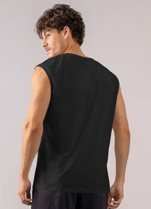 Just Basic - Regata Masculina em Meia Malha Preto - JUST BASIC