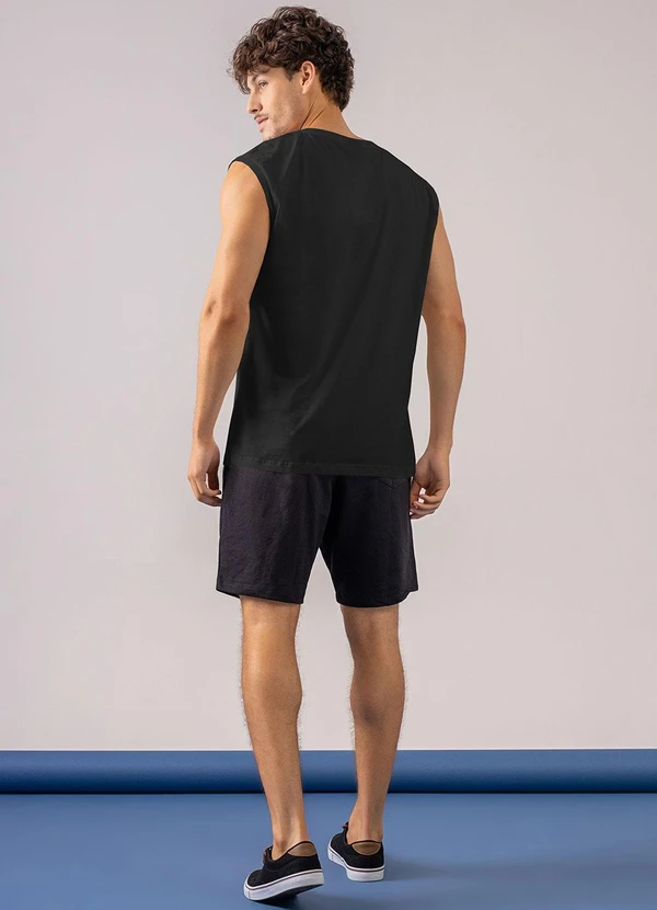 Just Basic - Regata Masculina em Meia Malha Preto 4