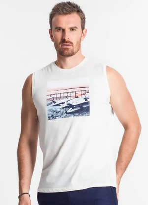 Diametro - Regata Masculina Estampada Bege - DIAMETRO