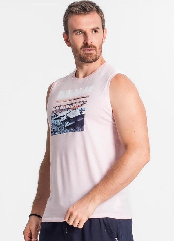 Diametro - Regata Masculina Estampada Rosa 4