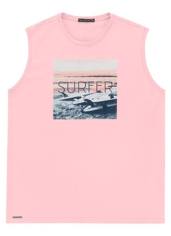 Diametro - Regata Masculina Estampada Rosa 5