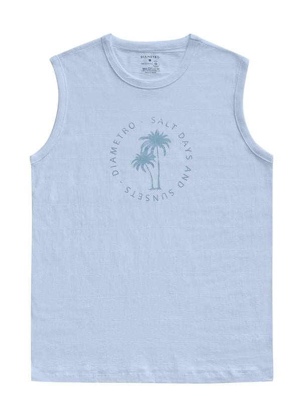 Diametro - Regata Masculina Malha Maquinetada Azul