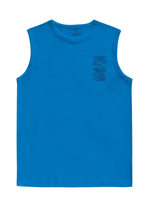 Diametro - Regata Masculina Meia Malha Azul