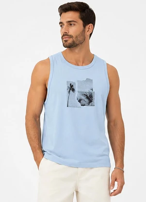 Diametro - Regata Masculina Meia Malha Azul - DIAMETRO