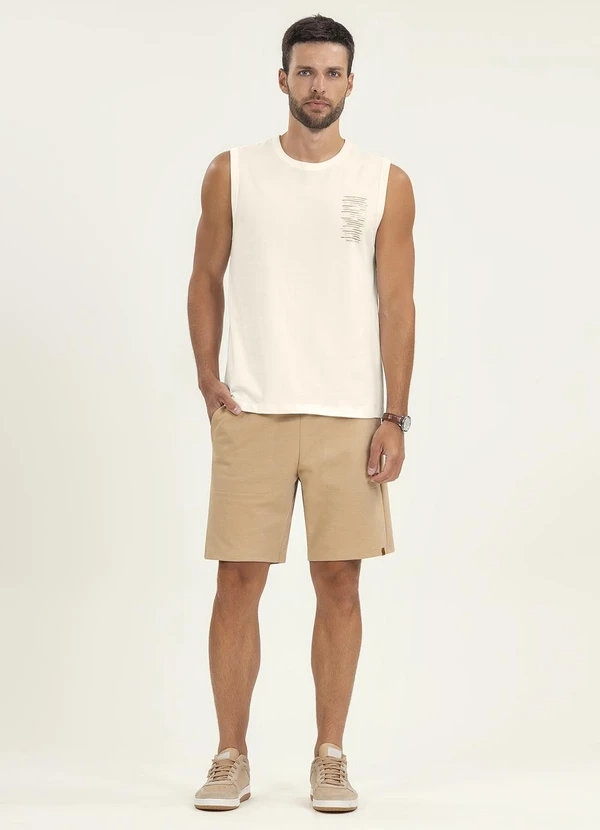 Diametro - Regata Masculina Meia Malha Bege 2