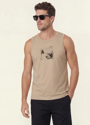 Diametro - Regata Masculina Meia Malha Bege - DIAMETRO