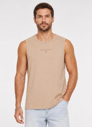 Diametro - Regata Masculina Meia Malha Bege - DIAMETRO