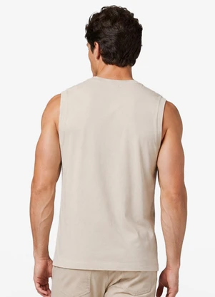 Diametro - Regata Masculina Meia Malha com Estampa Bege - DIAMETRO