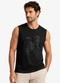 Diametro - Regata Masculina Meia Malha com Estampa Bege - variação: Preto