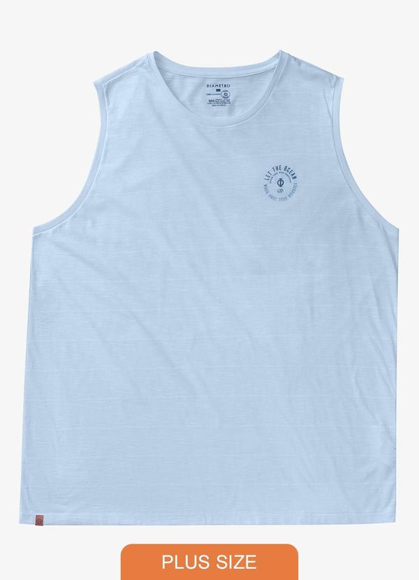 Diametro - Regata Masculina Plus Size Azul