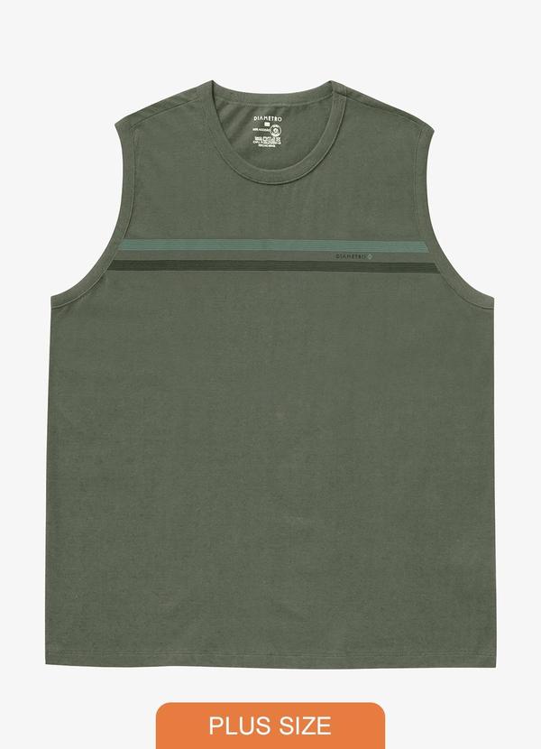 Diametro - Regata Masculina Plus Size Verde