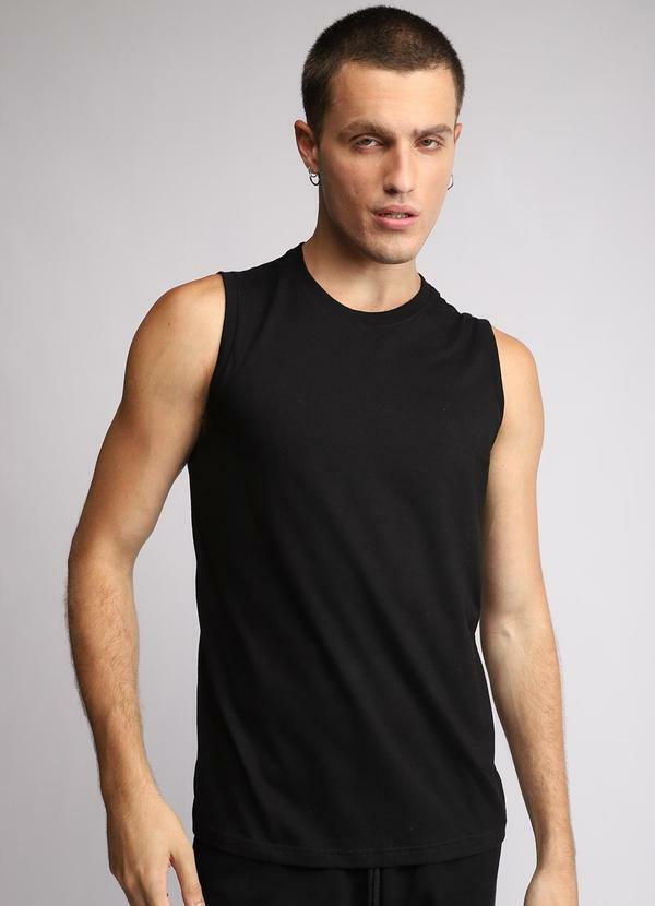Basicamente - Regata Masculina Preto