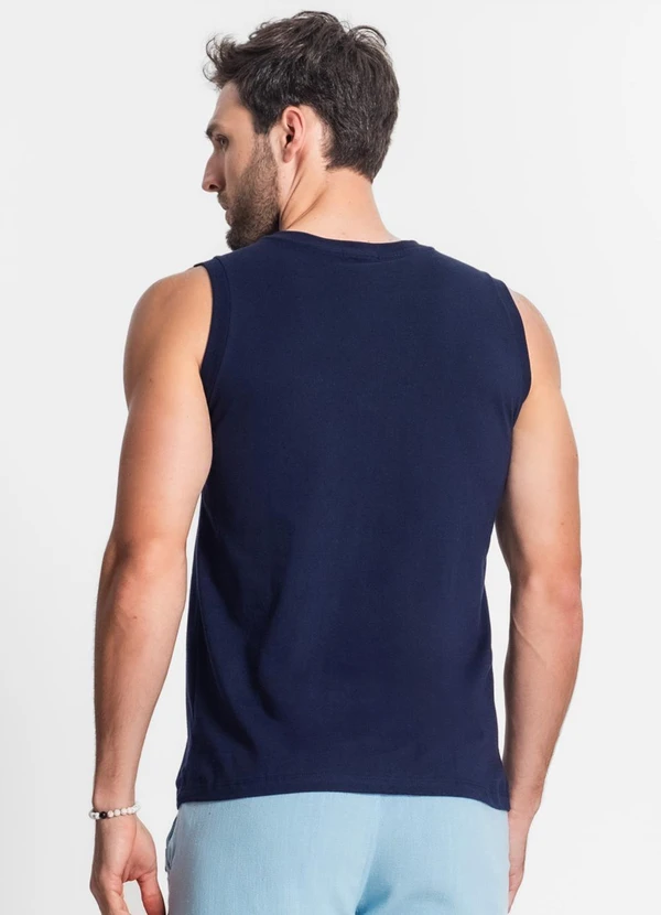 Diametro - Regata Meia Malha Masculina Azul 2