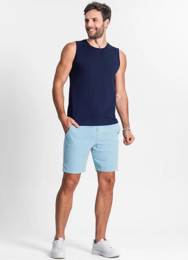 Diametro - Regata Meia Malha Masculina Azul 3