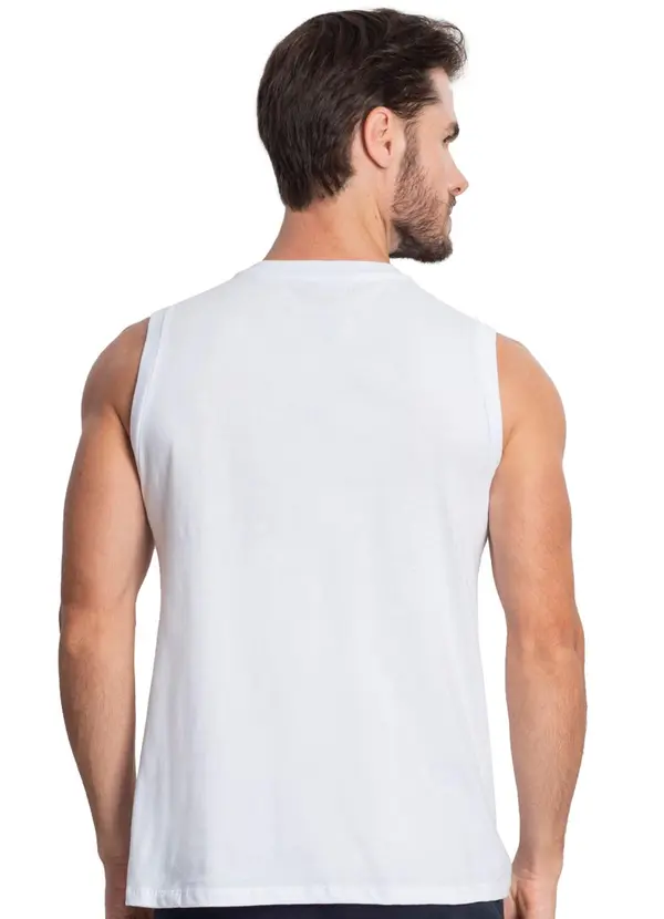 Diametro - Regata Meia Malha Masculina Branco 2