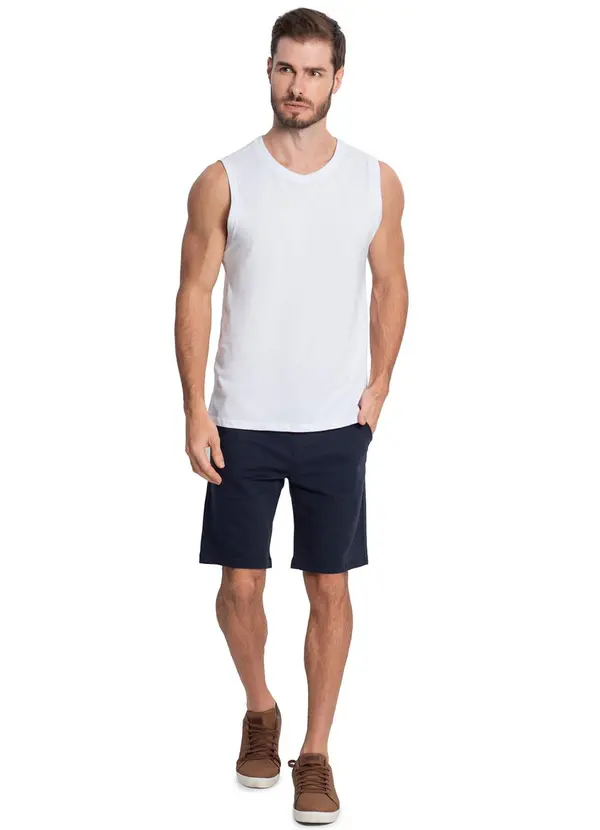 Diametro - Regata Meia Malha Masculina Branco 3