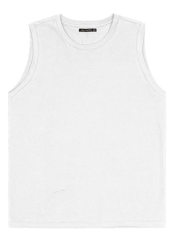 Diametro - Regata Meia Malha Masculina Branco 4