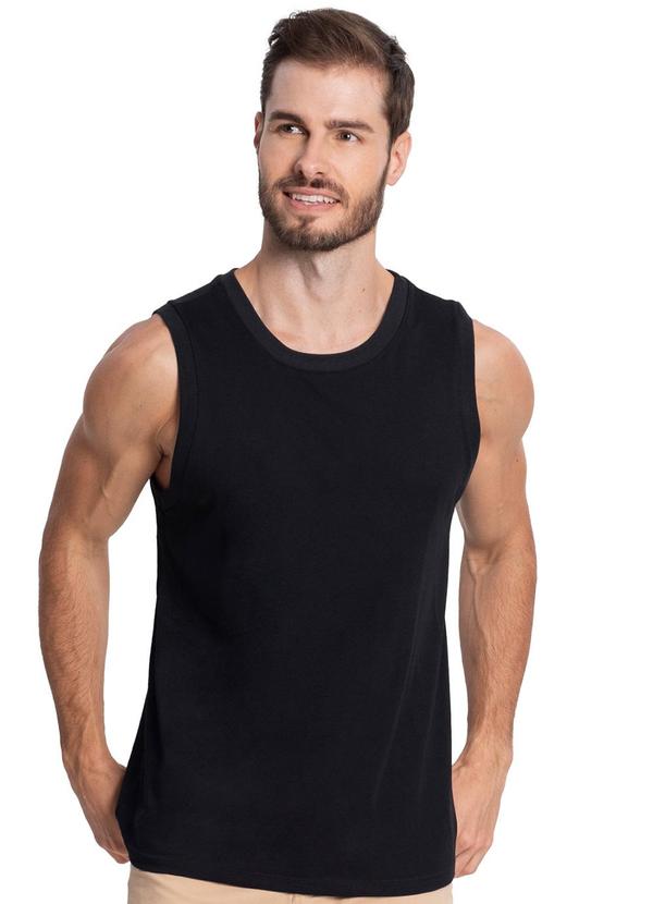 Diametro - Regata Meia Malha Masculina Preto