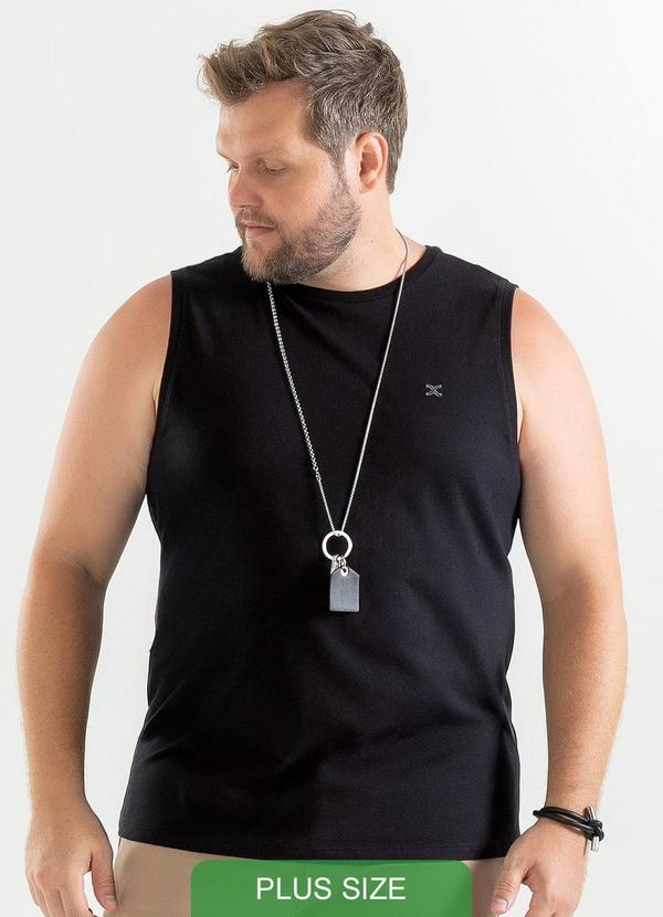 Exco - Regata Plus em Algodão Preto