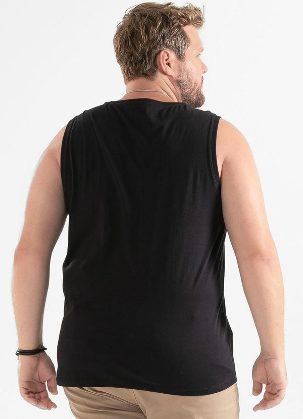 Exco - Regata Plus em Algodão Preto 2