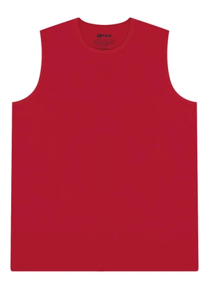 Fico - Regata Plus Size Básica em Meia Malha Vermelho - FICO