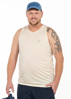 Decoy - Regata Plus Size com Estampa Cinza - DECOY