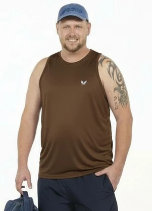 Decoy - Regata Plus Size com Estampa Marrom - DECOY