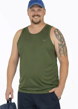 Decoy - Regata Plus Size com Estampa Verde - DECOY