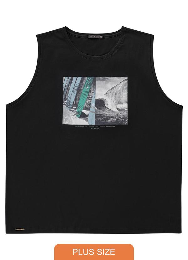 Diametro - Regata Plus Size Masculina Preto