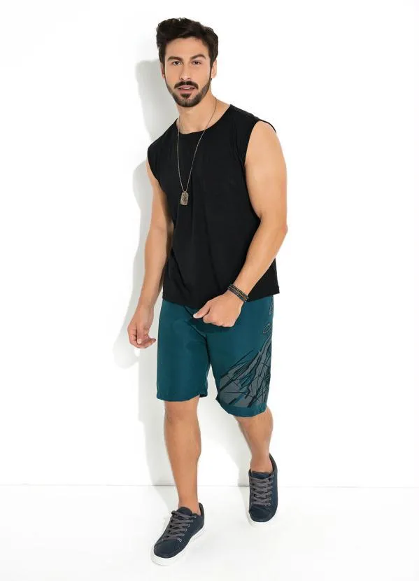 Moda Pop - Regata Preta com Bolso Frontal Funcional 4