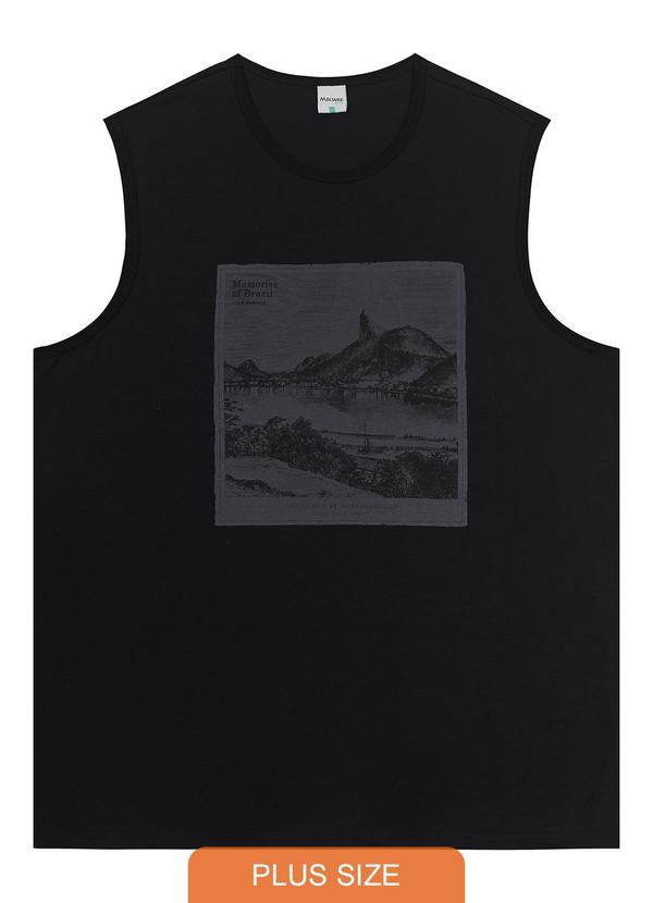 Malwee - Regata Preto Memories Of Brazil Malwee Plus