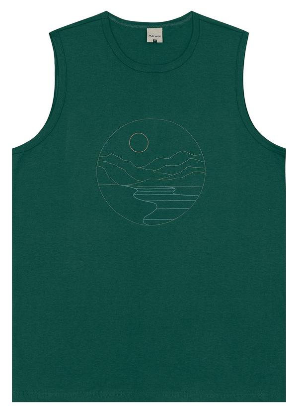 Malwee - Regata Regular Paisagem Natural Verde Esmeralda